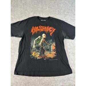 Eugenics Malignancy Band Album T Shirt Mens XL Black Double Sided Graphic